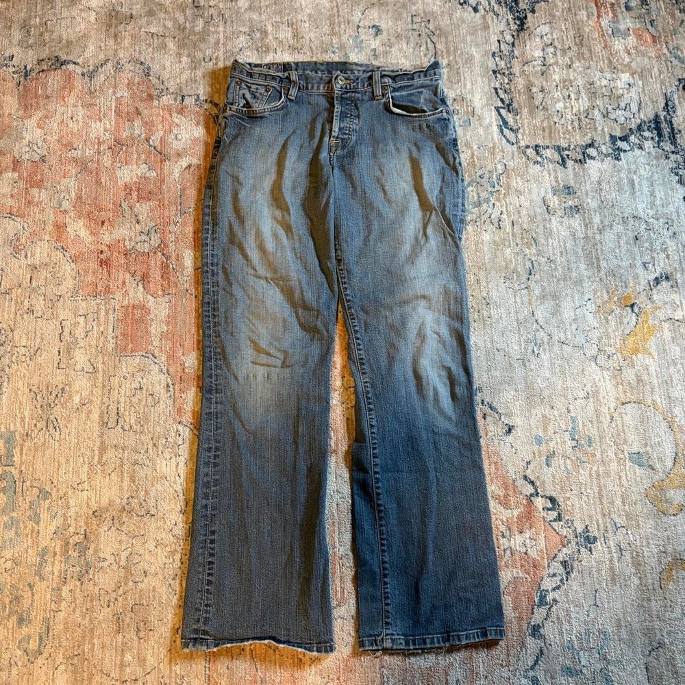 Lucky Brand Blue Bootcut Jeans Womens Size 28 Y2K Low Rise Flared Denim